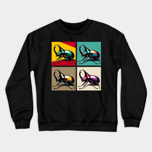 Rhinoceros Beetle - Cool Insect Crewneck Sweatshirt by PawPopArt